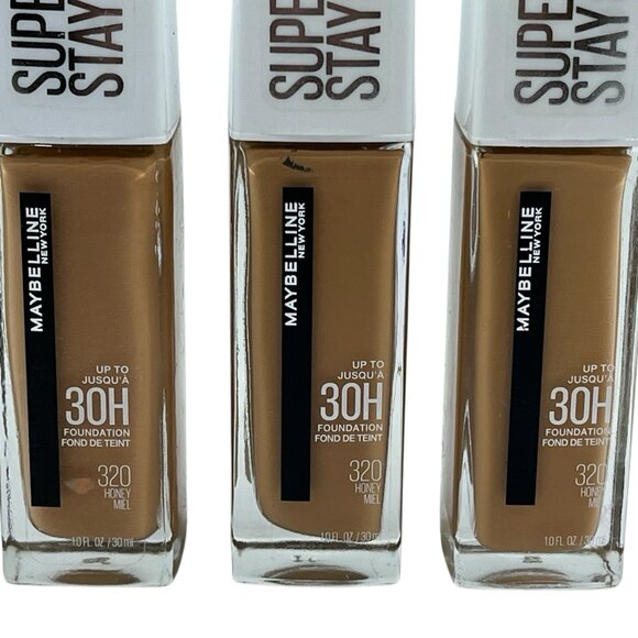 Maybelline Superstay Full Coverage 30 Hour Foundation 320 Honey Meil 3PK New - Picture 2 of 8